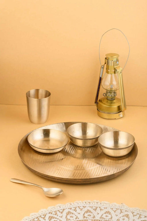 Buy Dinner Set - Bronze Dinner Set of 6 Items For Home & Kitchenware by Kansawala on IKIRU online store