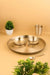 Buy Dinner Set - Bronze Utensils | Kansa Thali Dinner Set of 5 Bronze Bartan - 1 Thali, 1 Sabzi Bowls, 1 Dessert Bowl , 1 Spoon & 1 Glass by Kansawala on IKIRU online store
