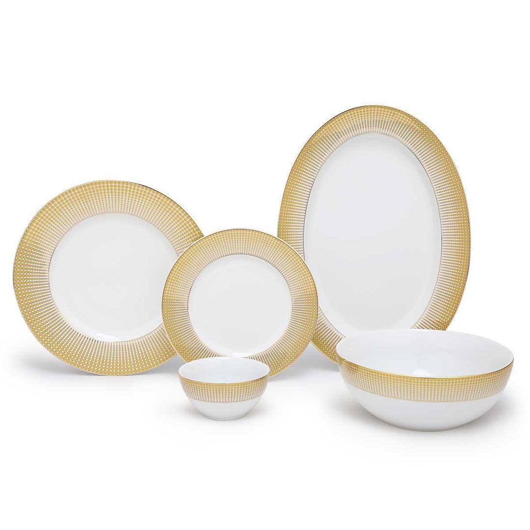Buy Dinner Set - Luxurious Dining Set of 27 Pcs Platter Plates and Bowls by Home4U on IKIRU online store