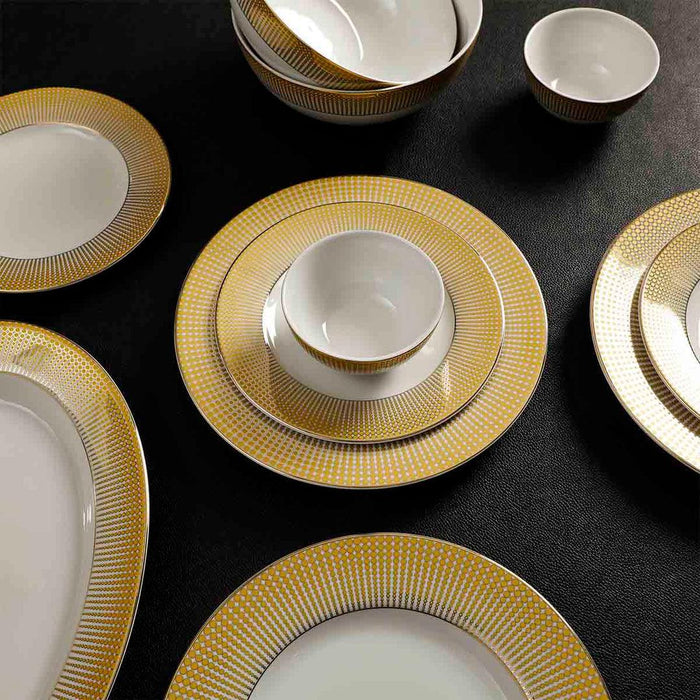 Buy Dinner Set - Luxurious Dining Set of 27 Pcs Platter, Plates and Bowls by Home4U on IKIRU online store