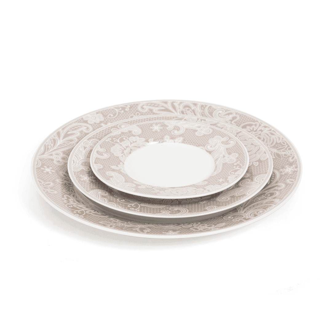 Buy Dinner Set - Modern Printed Dinner Set Of 24 Pcs | Multicolor Set of Plates Bowls Cup and Saucer by Home4U on IKIRU online store