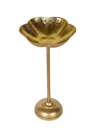 Buy Diya & Diya Stand - Golden Flower Foil Detachable Tealight Candle Holder With Stand by Amaya Decors on IKIRU online store
