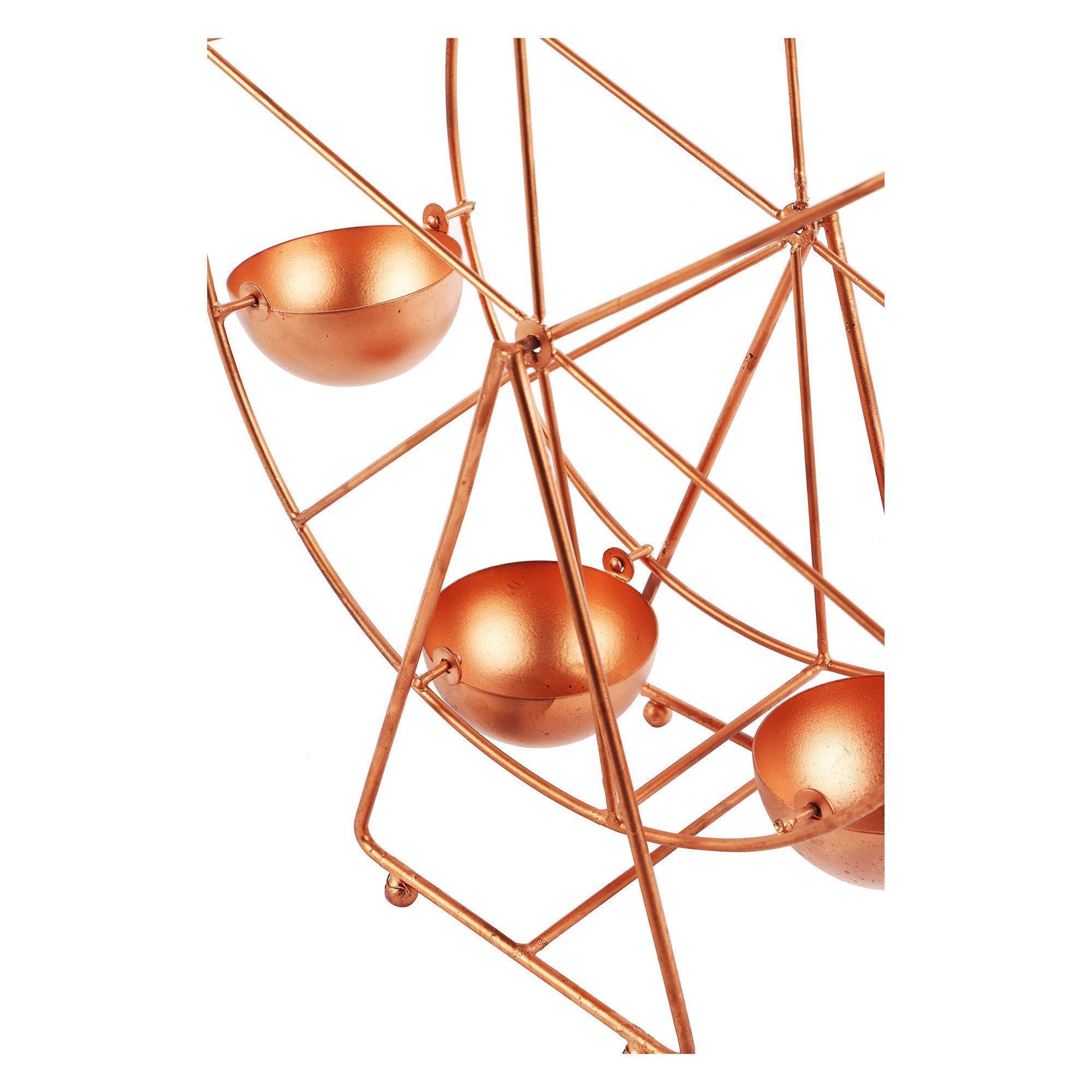 Buy Diya & Diya Stand - Metal Decorative Giant Wheel Tealight Holder | Round Diya Stand by Amaya Decors on IKIRU online store