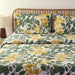 Buy Dohar - Floral Printed Cotton Dohar Blanket, Green & Yellow by House this on IKIRU online store