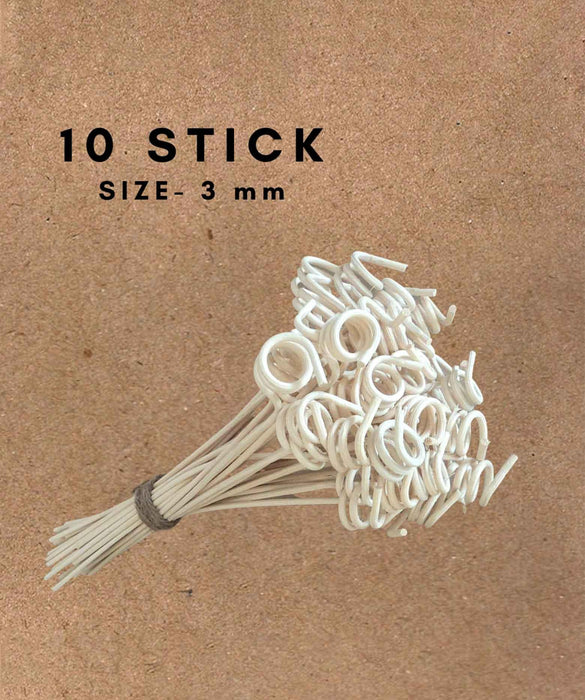 Buy Dried Flowers & Fragrance - Spiral Natural Rattan Reed Fragrance Diffuser Pack Of 10 Sticks by Purezento on IKIRU online store