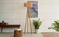 Buy Floor Lamp - Aphro Cane & Wooden Floor Lamp by Orange Tree on IKIRU online store