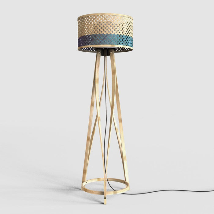 Buy Floor Lamp - Bamboo Wooden Floor Lamp | Standing Light For Home Decor & Living Room by Mianzi on IKIRU online store