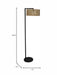 Buy Floor Lamp - Black Standing Floor Lamp with Rattan Cane Lampshade by Fos Lighting on IKIRU online store
