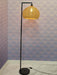 Buy Floor Lamp - Contemporary Metallic Standing Floor Lamp with Handcrafted Faux Wicker Lampshade by Fos Lighting on IKIRU online store