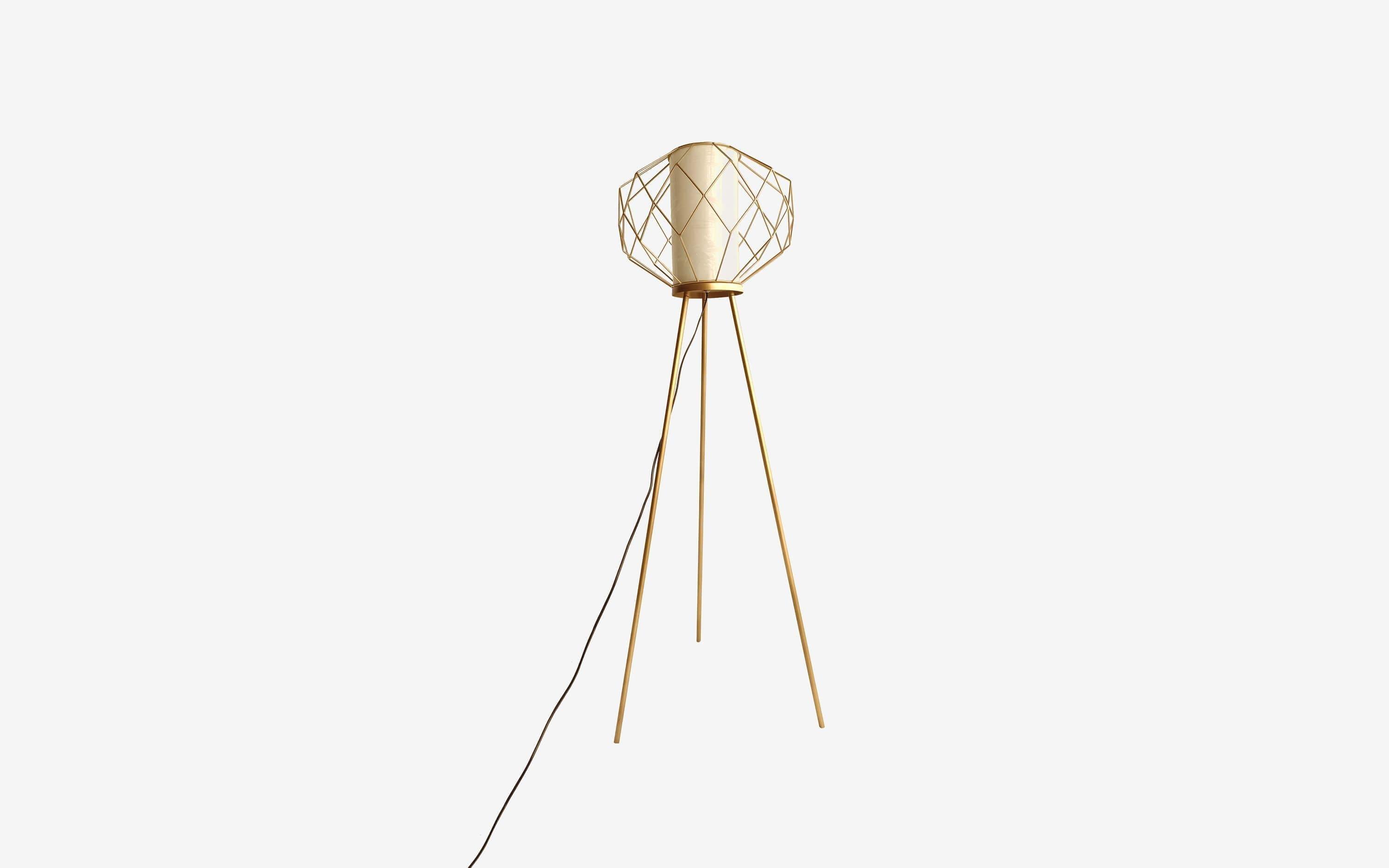 Buy Floor Lamp - Decorative Geometric Floor Lamp | Iron Standing Light On Tripod Base For Home Decor by Orange Tree on IKIRU online store