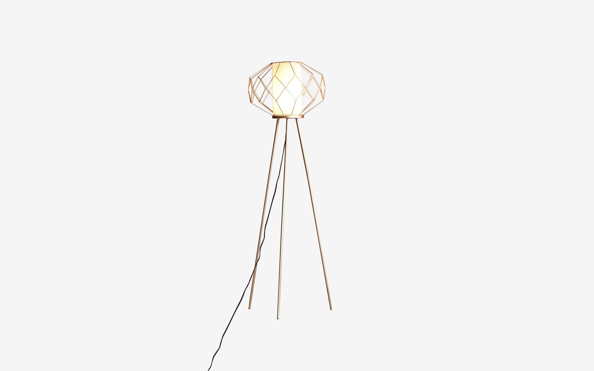 Buy Floor Lamp - Decorative Geometric Floor Lamp | Iron Standing Light On Tripod Base For Home Decor by Orange Tree on IKIRU online store