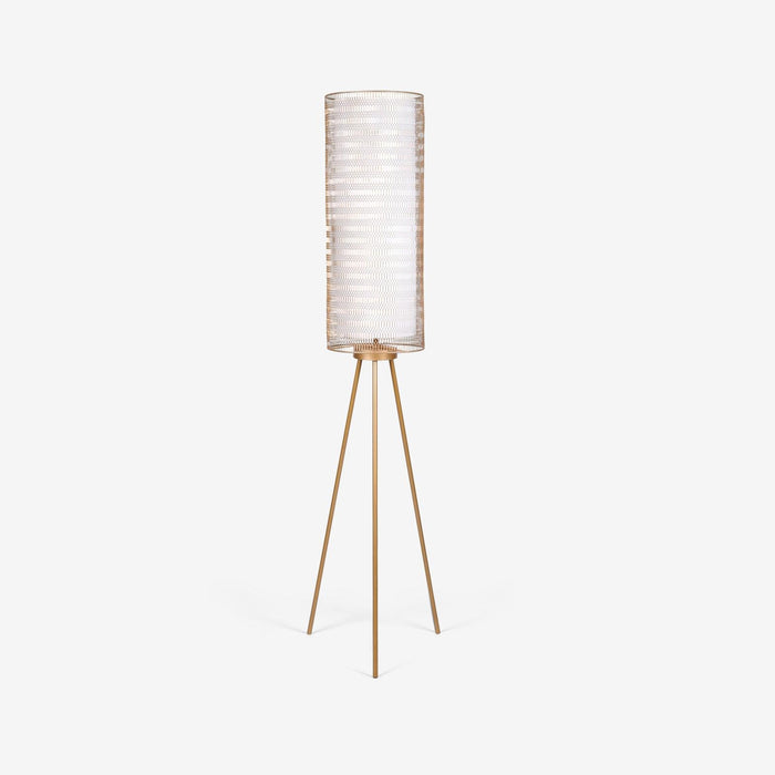 Buy Floor Lamp - Decorative Golden Floor Lamp | Cylindrical Standing Light on Tripod Base For Home by Orange Tree on IKIRU online store