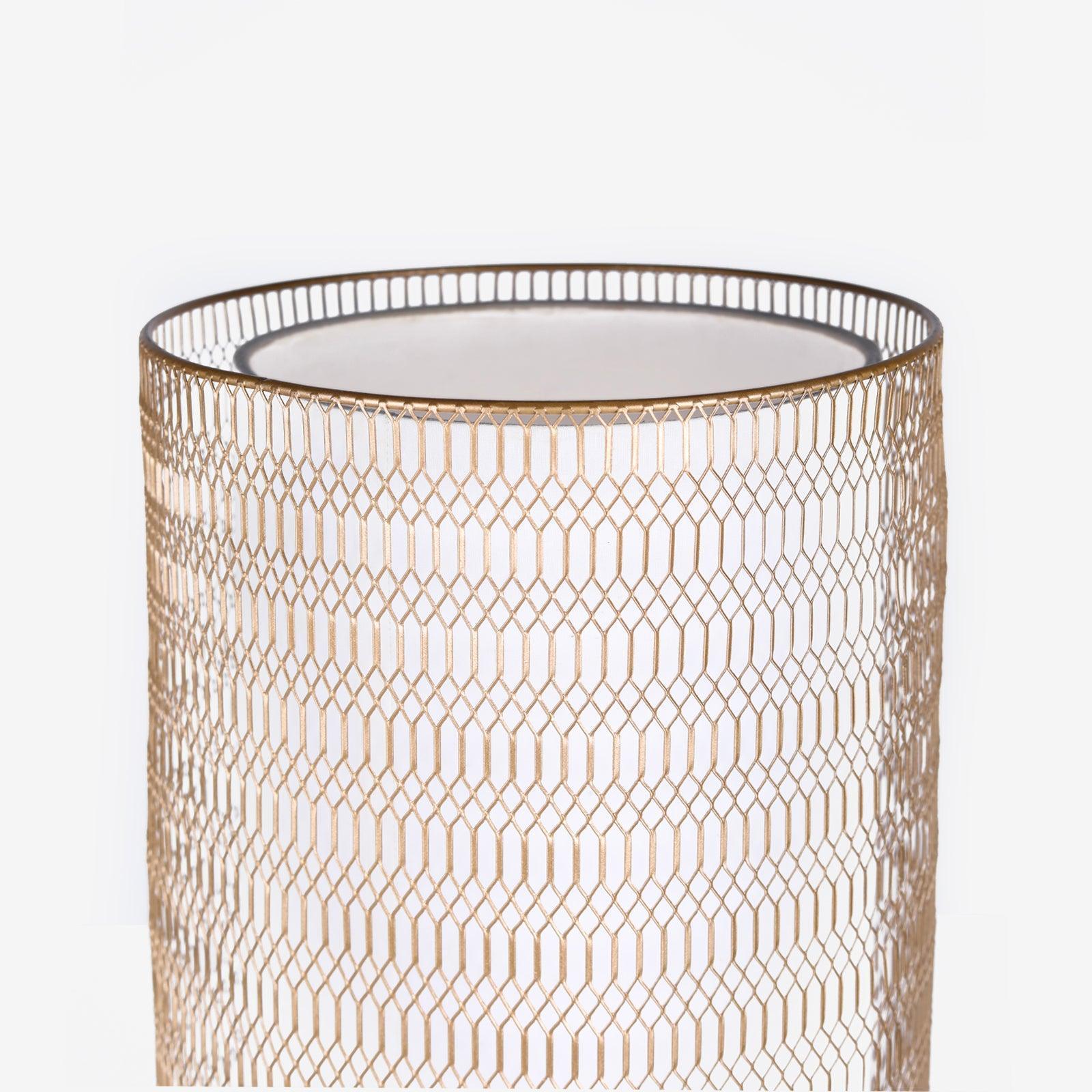 Buy Floor Lamp - Decorative Golden Floor Lamp | Cylindrical Standing Light on Tripod Base For Home by Orange Tree on IKIRU online store