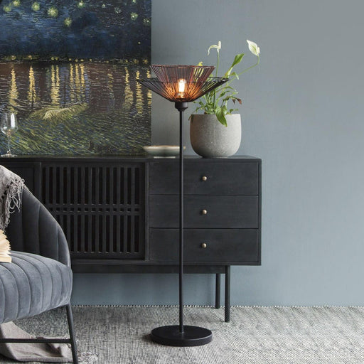 Buy Floor Lamp - Decorative Metal Floor Lamp | Black Finish Single Standing Light For Living Room Or Bedroom by Orange Tree on IKIRU online store