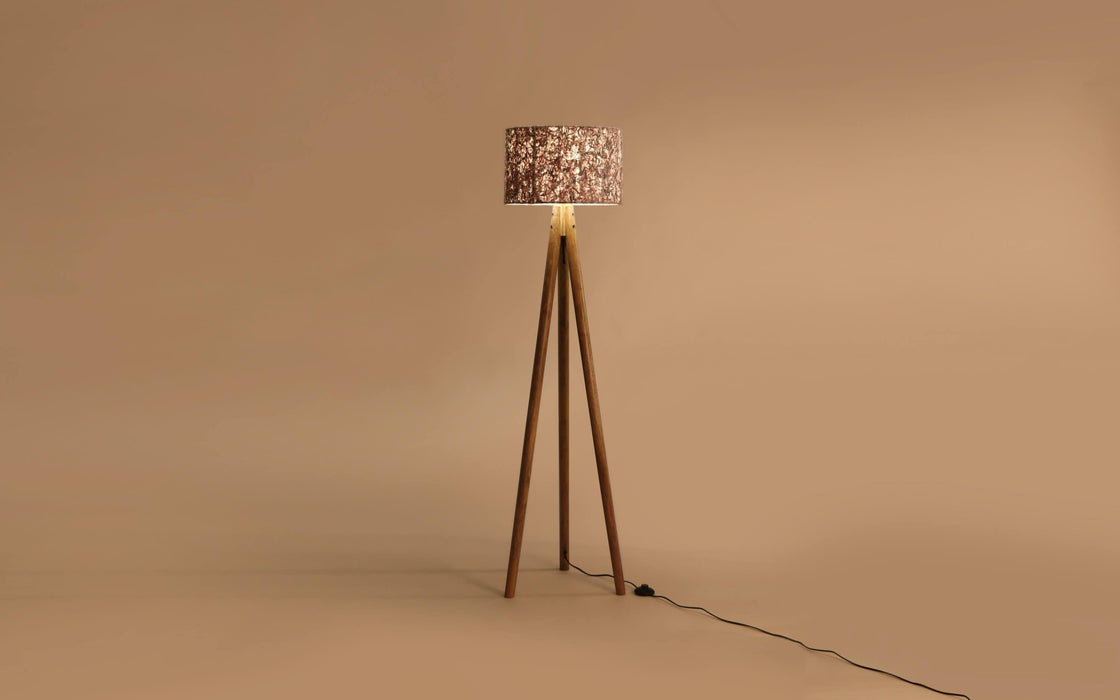 Buy Floor Lamp - Decorative Wooden Floor Lamp | Blue Finish Lamp Light Standing On Tripod For Home Decor by Orange Tree on IKIRU online store