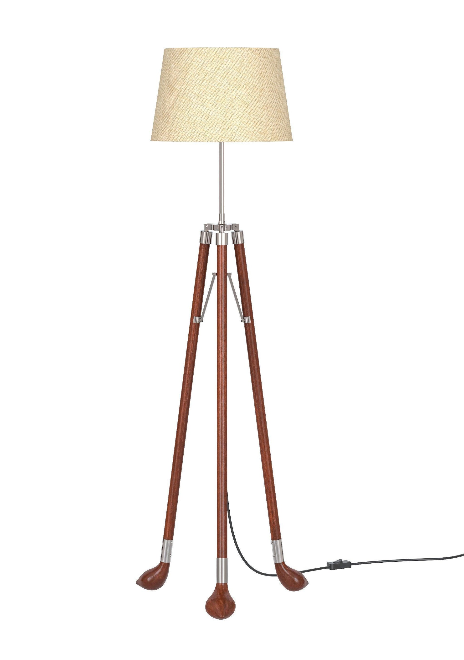 Buy Floor Lamp - Golf Club Legs Wooden Tripod Standing Floor Lamp by KP Lamps Store on IKIRU online store