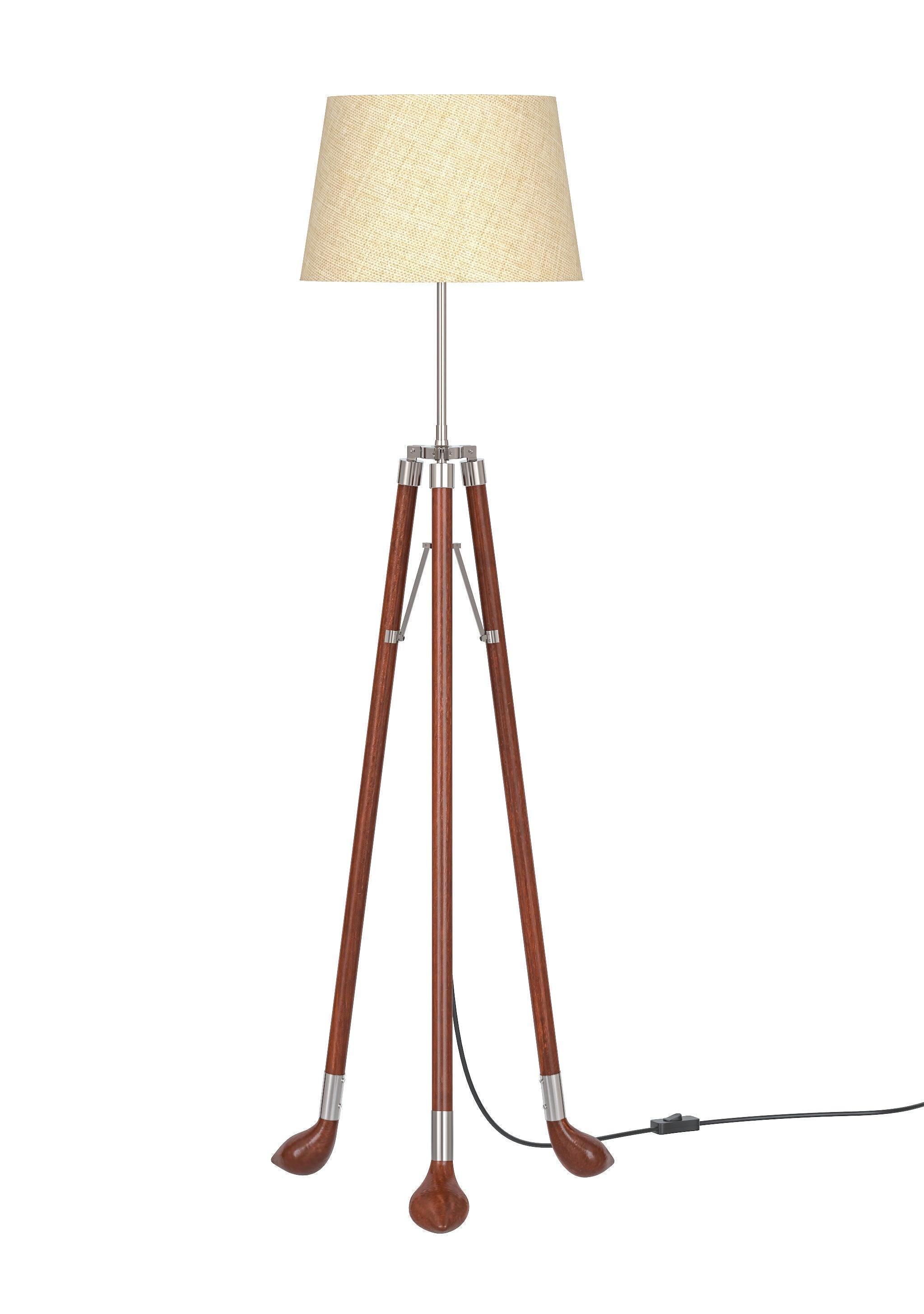 Buy Floor Lamp - Golf Club Legs Wooden Tripod Standing Floor Lamp by KP Lamps Store on IKIRU online store