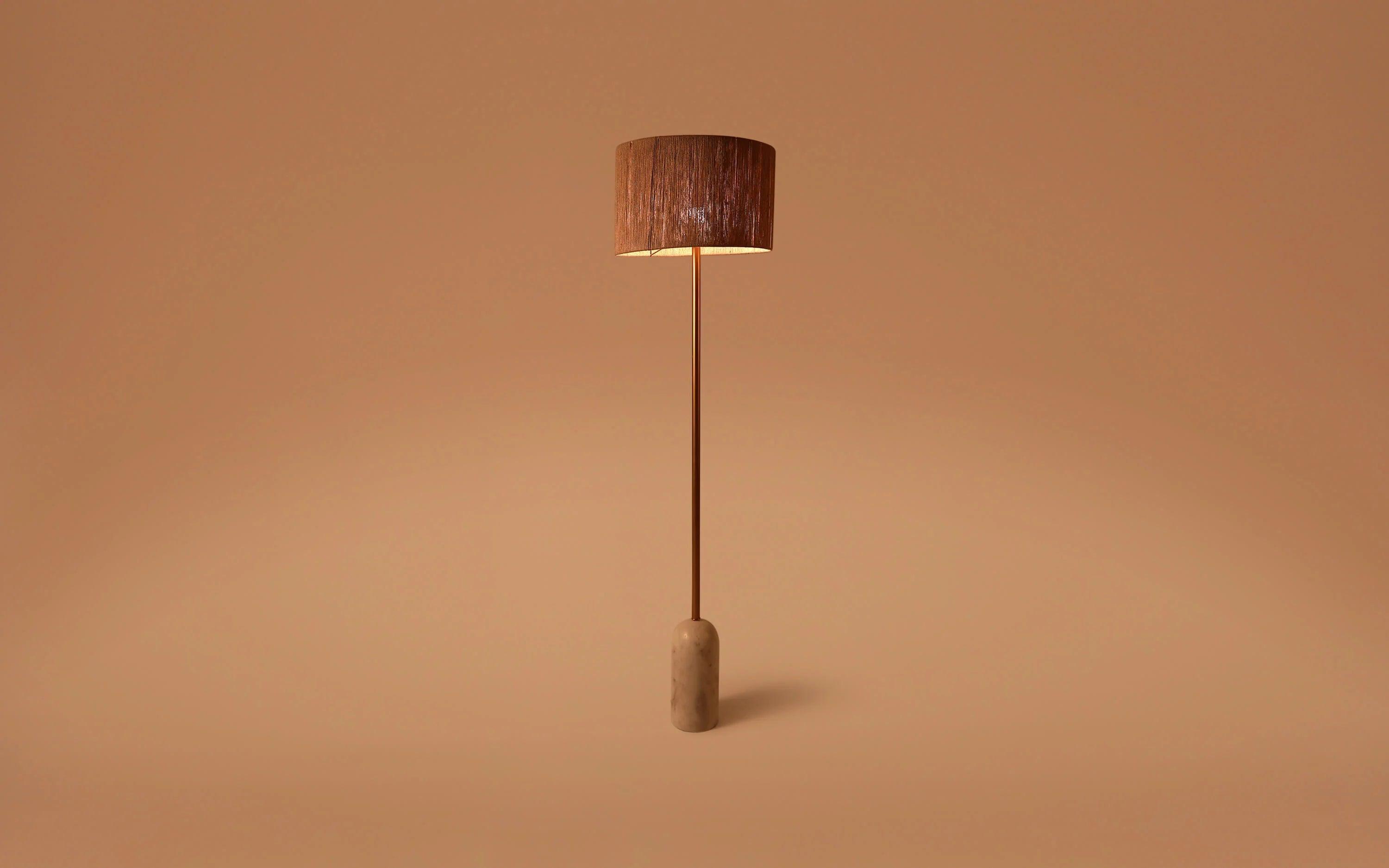Buy Floor Lamp - Marble Finished Fiber Floor Lamp Light For Living Room & Home Decor by Orange Tree on IKIRU online store