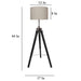Buy Floor Lamp - Metal Tripod Floor Lamp With White Shade | Living Room Floor Lamp by Pristine Interiors on IKIRU online store