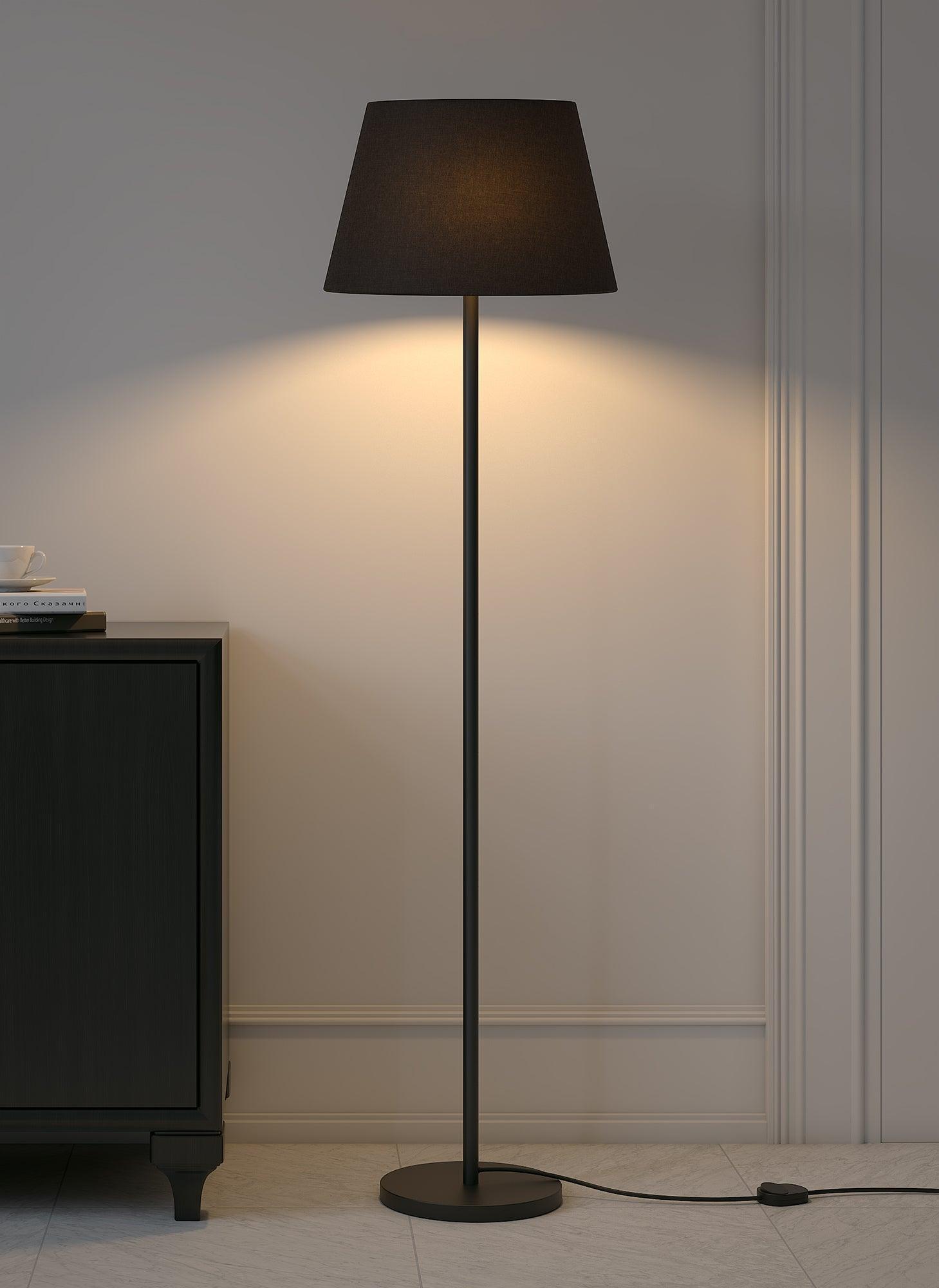 Buy Floor Lamp - Modern & Sleek Standing Lamp With Black Lampshade | Floor Lamp by KP Lamps Store on IKIRU online store