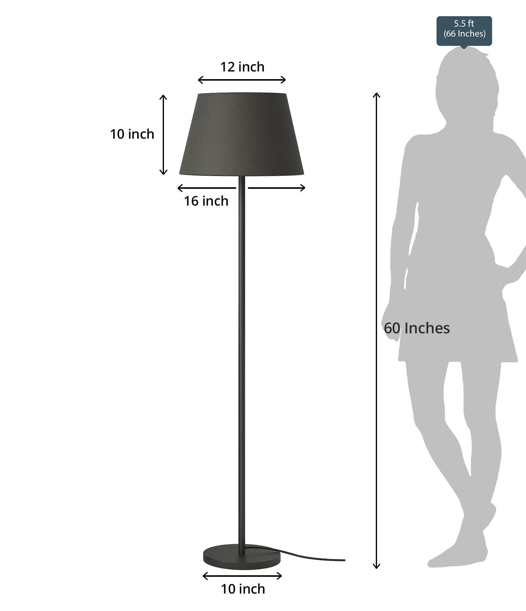Buy Floor Lamp - Modern & Sleek Standing Lamp With Black Lampshade | Floor Lamp by KP Lamps Store on IKIRU online store