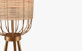 Buy Floor Lamp - Natural Cane & Iron Finish Floor Lamp Light Standing On Tripod For Home Decor by Orange Tree on IKIRU online store