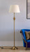 Buy Floor Lamp - Royal Brass Antique Floor Lamp - Standing Lamp 5 Ft Height with 12 Inches Lamp Shade - Off White by KP Lamps Store on IKIRU online store
