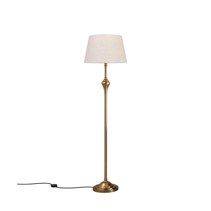 Buy Floor Lamp - Royal Brass Antique Floor Lamp - Standing Lamp 5 Ft Height with 16 Inches Lamp Shade - Off White by KP Lamps Store on IKIRU online store