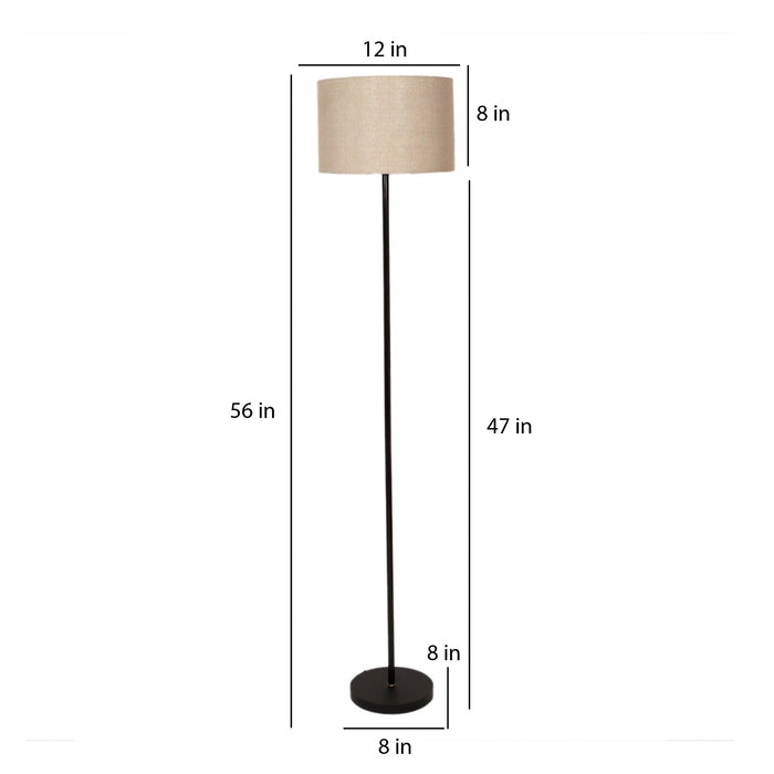 Buy Floor Lamp - Sleek Standing Drum Shade Floor Lamp for Living Room and Home Spaces by Pristine Interiors on IKIRU online store