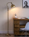 Buy Floor Lamp - Vintage Curved Golden Floor Lamp | Standing Reading Lamp by KP Lamps Store on IKIRU online store