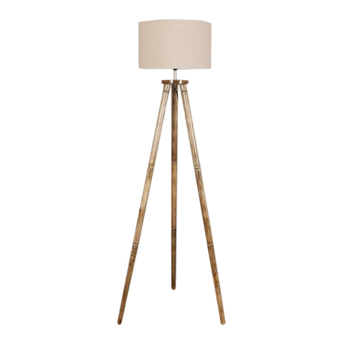 Buy Floor Lamp - Wooden Floor Lamp For Living Room, Bedroom, Office | Nature Inspired Look by Pristine Interiors on IKIRU online store