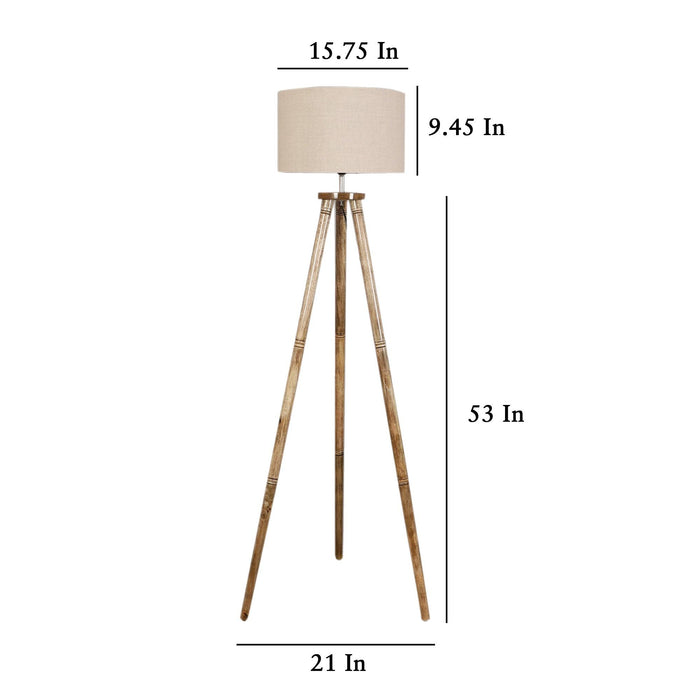 Buy Floor Lamp - Wooden Floor Lamp For Living Room, Bedroom, Office | Nature Inspired Look by Pristine Interiors on IKIRU online store