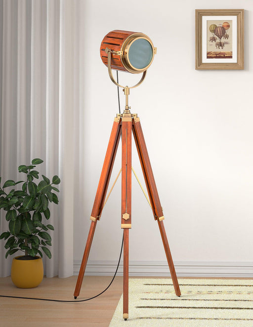 Buy Floor Lamp - Wooden Tripod Spotlight Floor Lamp by KP Lamps Store on IKIRU online store