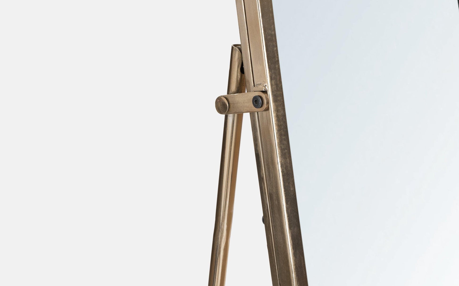 Buy Floor Mirror - Golden Metal Framed Full Length Rectangular Floor Mirror | Standing Mirror For Home by Orange Tree on IKIRU online store