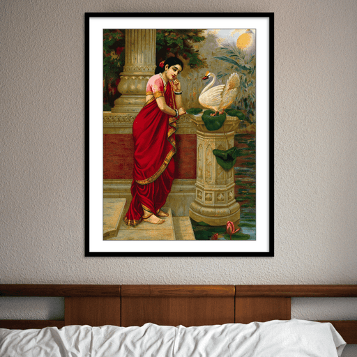 Buy Frames - A swan telling Damayanti of Nala's love by Raja Ravi Varma by The Atrang on IKIRU online store