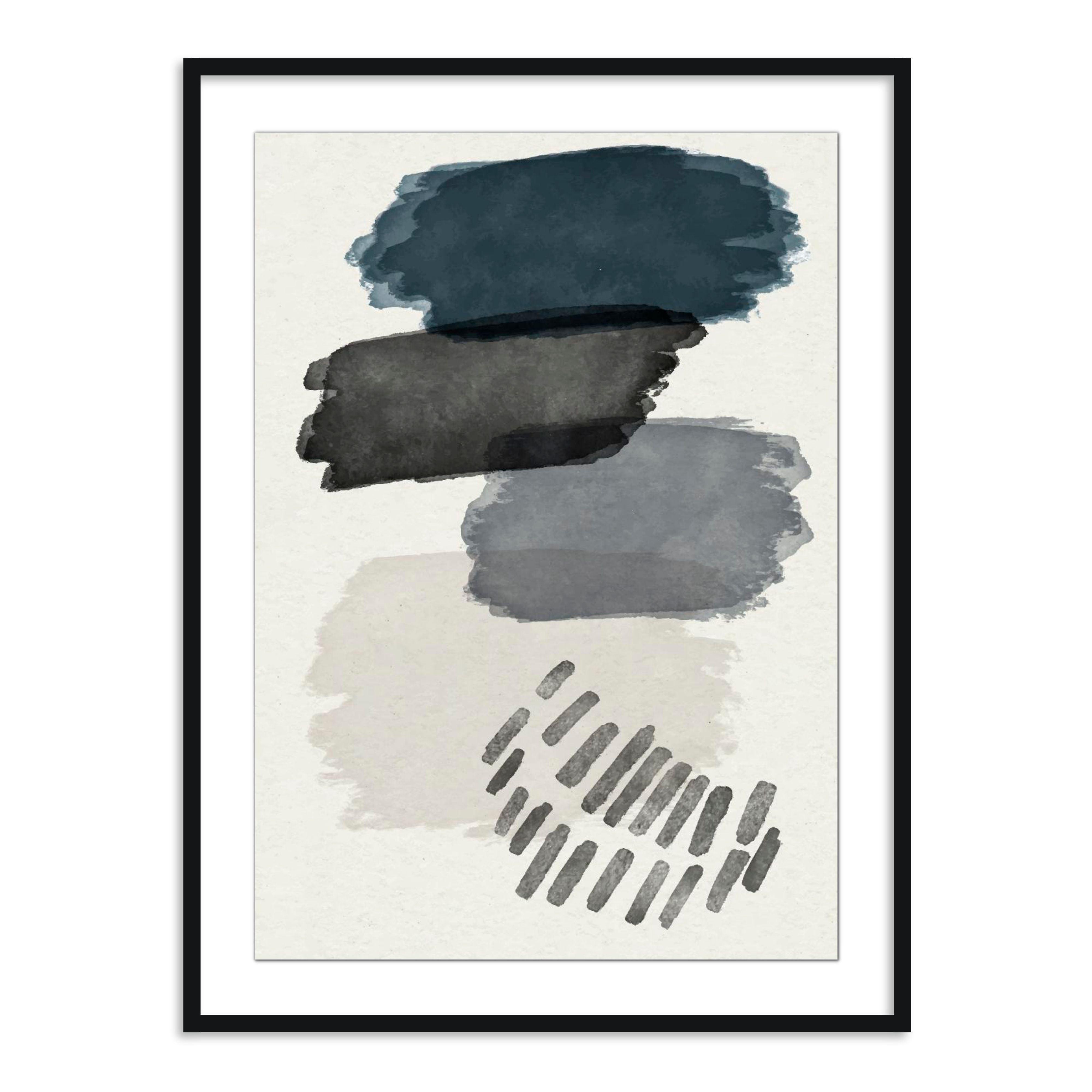 Buy Frames - Abstract Painting Framed Wall Art For Living Room Bedroom and Home Decor-Dull Strokes 1 by The Atrang on IKIRU online store