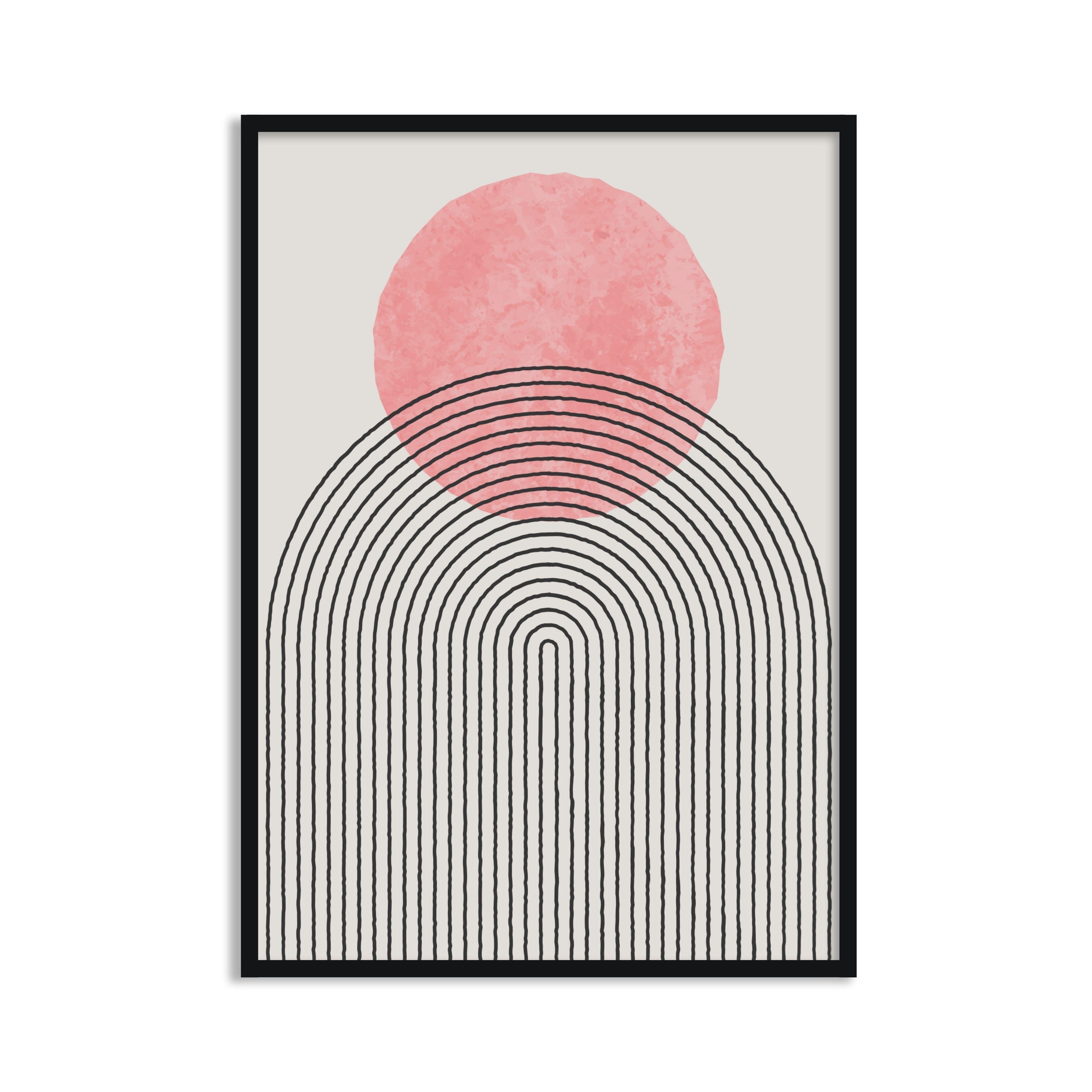 Buy Frames - Abstract Wall Art Painting Frame For Living Room Bedroom and Home Decor Geometric Semicircle by The Atrang on IKIRU online store
