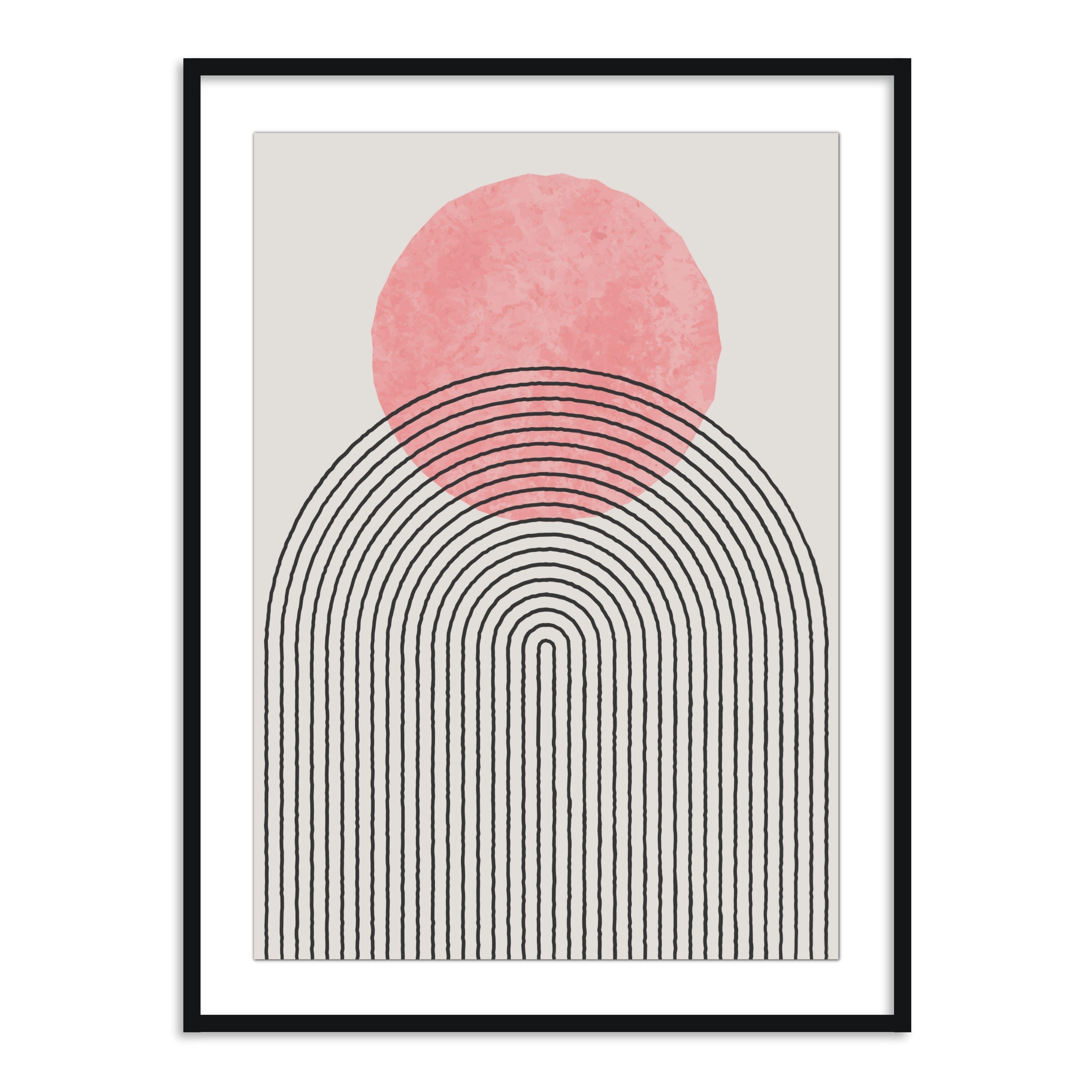 Buy Frames - Abstract Wall Art Painting Frame For Living Room Bedroom and Home Decor Geometric Semicircle by The Atrang on IKIRU online store