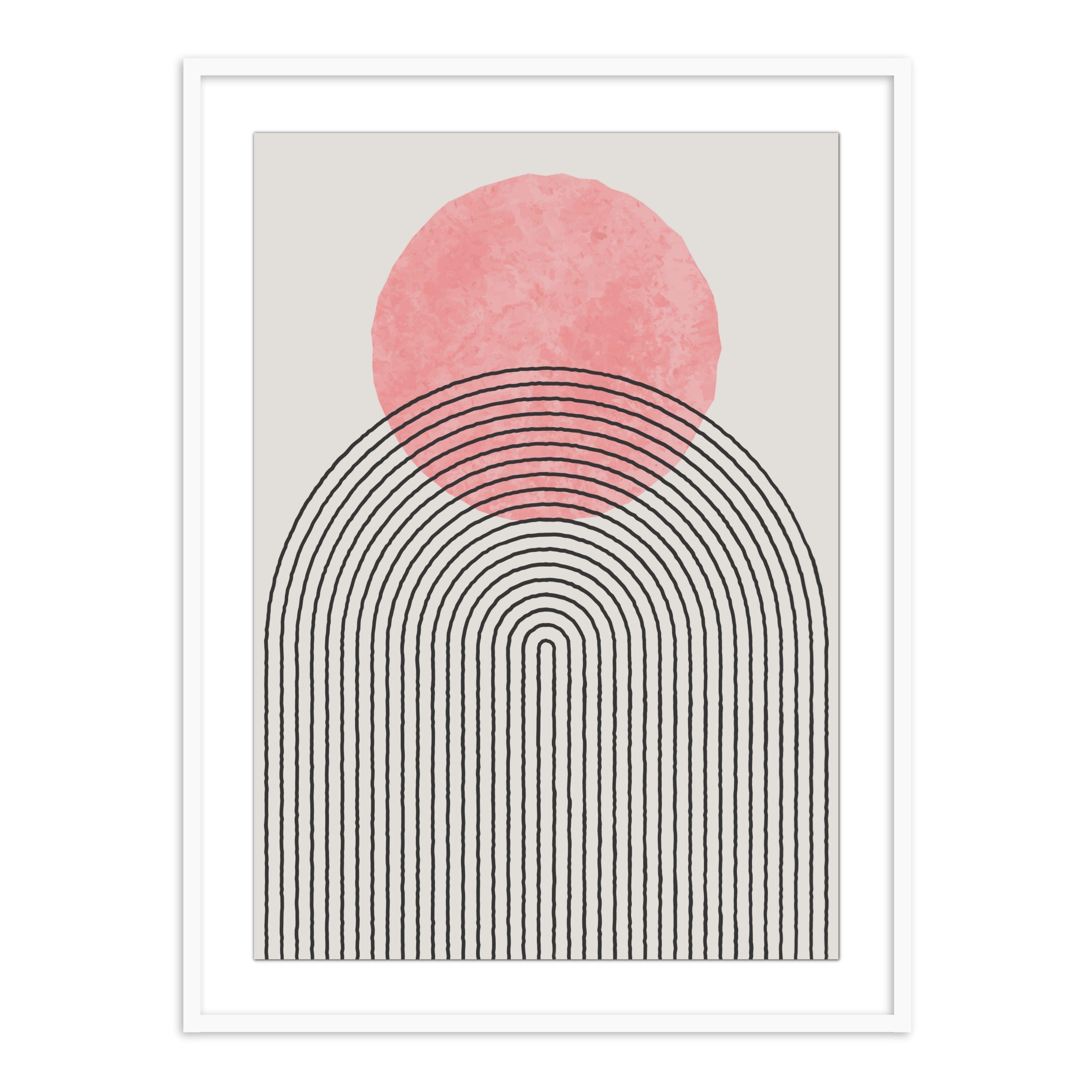 Buy Frames - Abstract Wall Art Painting Frame For Living Room Bedroom and Home Decor Geometric Semicircle by The Atrang on IKIRU online store