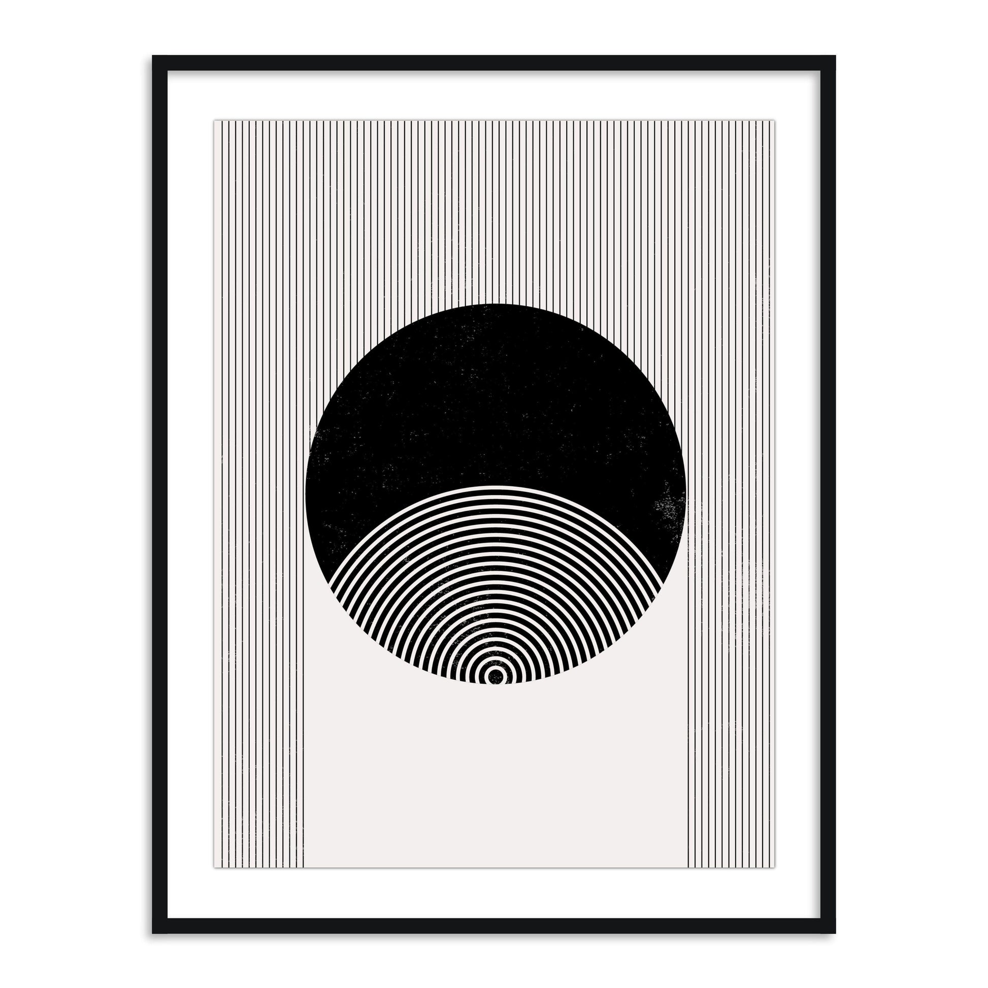Buy Frames - Black and White Geometric Art Framed Wall Painting For Living Room Bedroom and Modern Home Decor by The Atrang on IKIRU online store