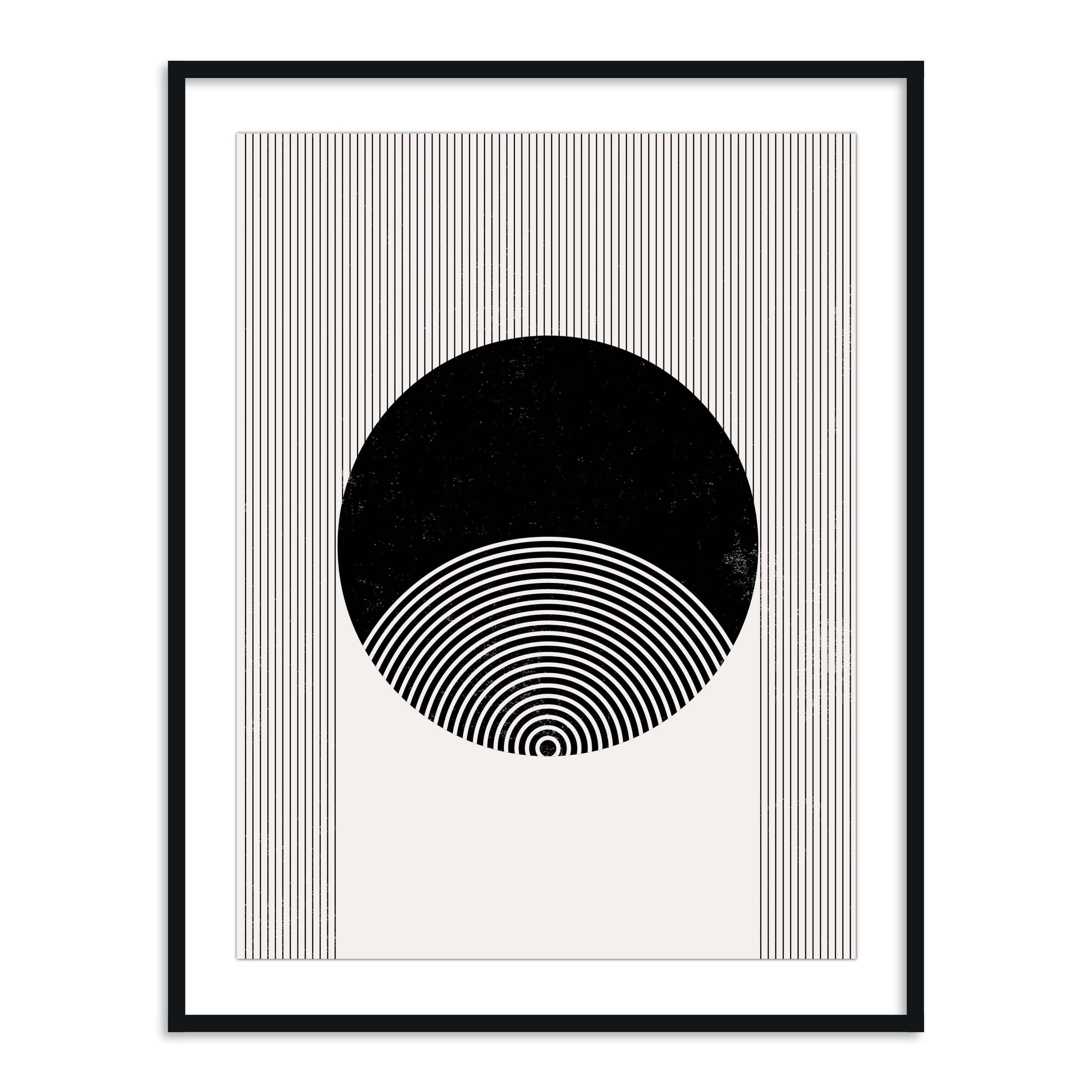 Buy Frames - Black and White Geometric Art Framed Wall Painting For Living Room Bedroom and Modern Home Decor by The Atrang on IKIRU online store