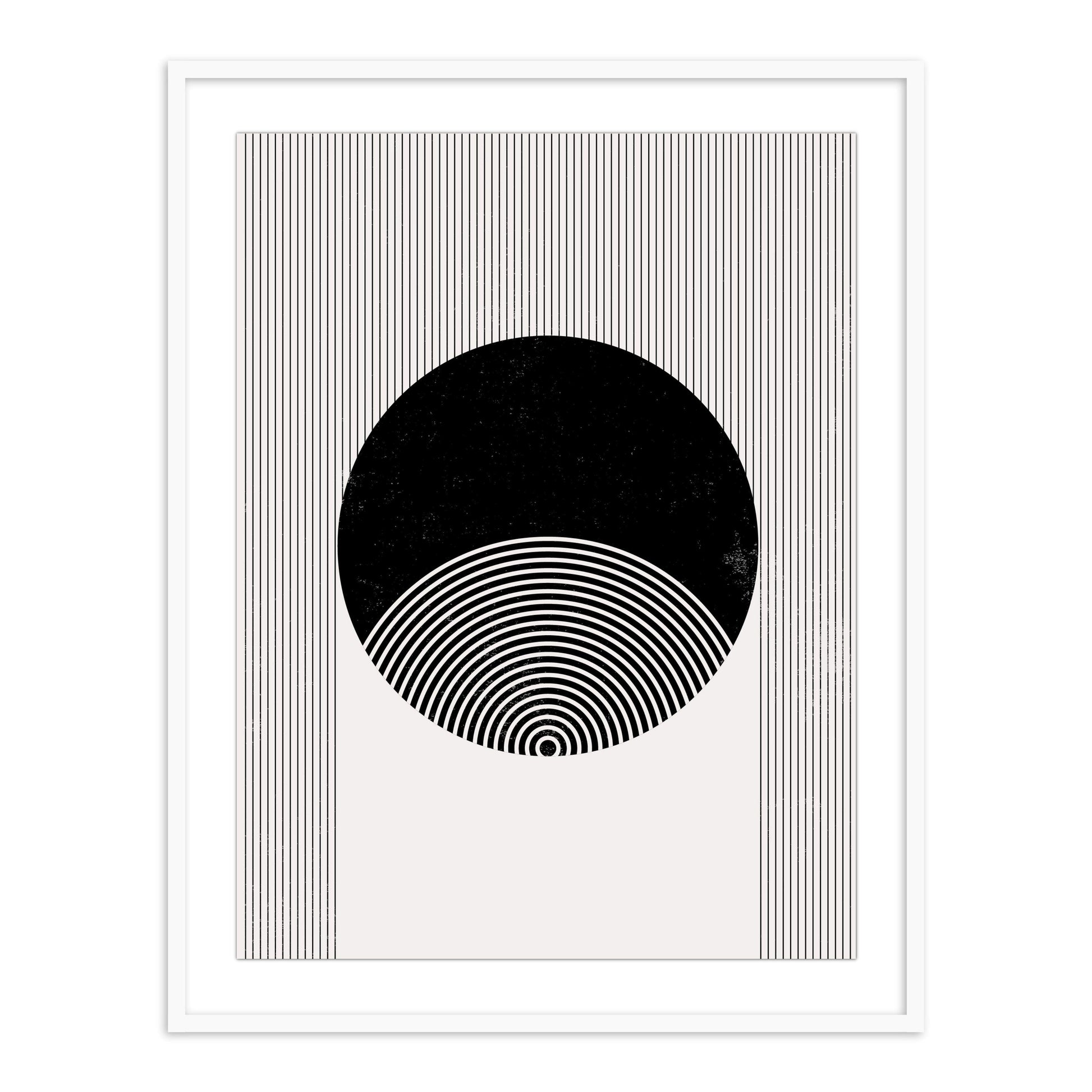 Buy Frames - Black and White Geometric Art Framed Wall Painting For Living Room Bedroom and Modern Home Decor by The Atrang on IKIRU online store