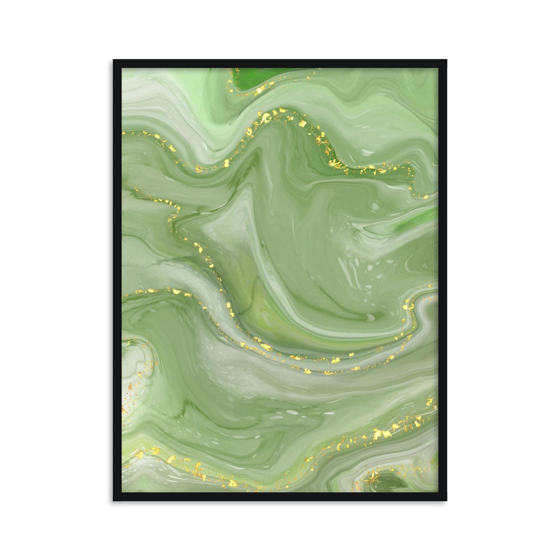 Buy Frames - Colorfull Green Ripple Abstract Wall Art Painting Frame For Living Room Bedroom and Home Decor by The Atrang on IKIRU online store