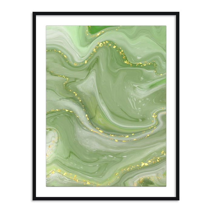 Buy Frames - Colorfull Green Ripple Abstract Wall Art Painting Frame For Living Room, Bedroom and Home Decor by The Atrang on IKIRU online store
