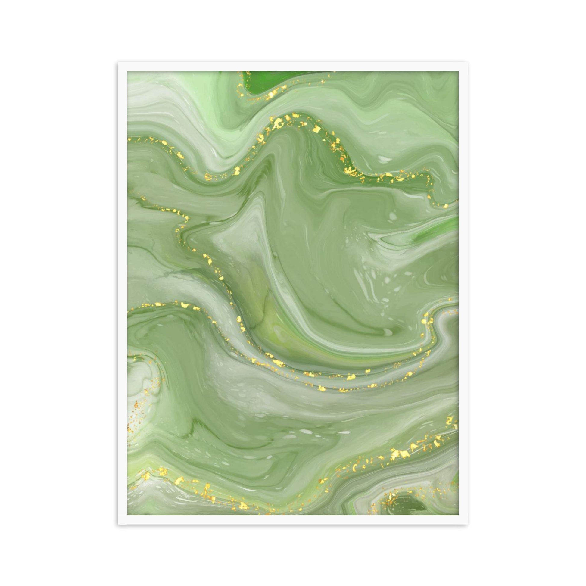 Buy Frames - Colorfull Green Ripple Abstract Wall Art Painting Frame For Living Room Bedroom and Home Decor by The Atrang on IKIRU online store