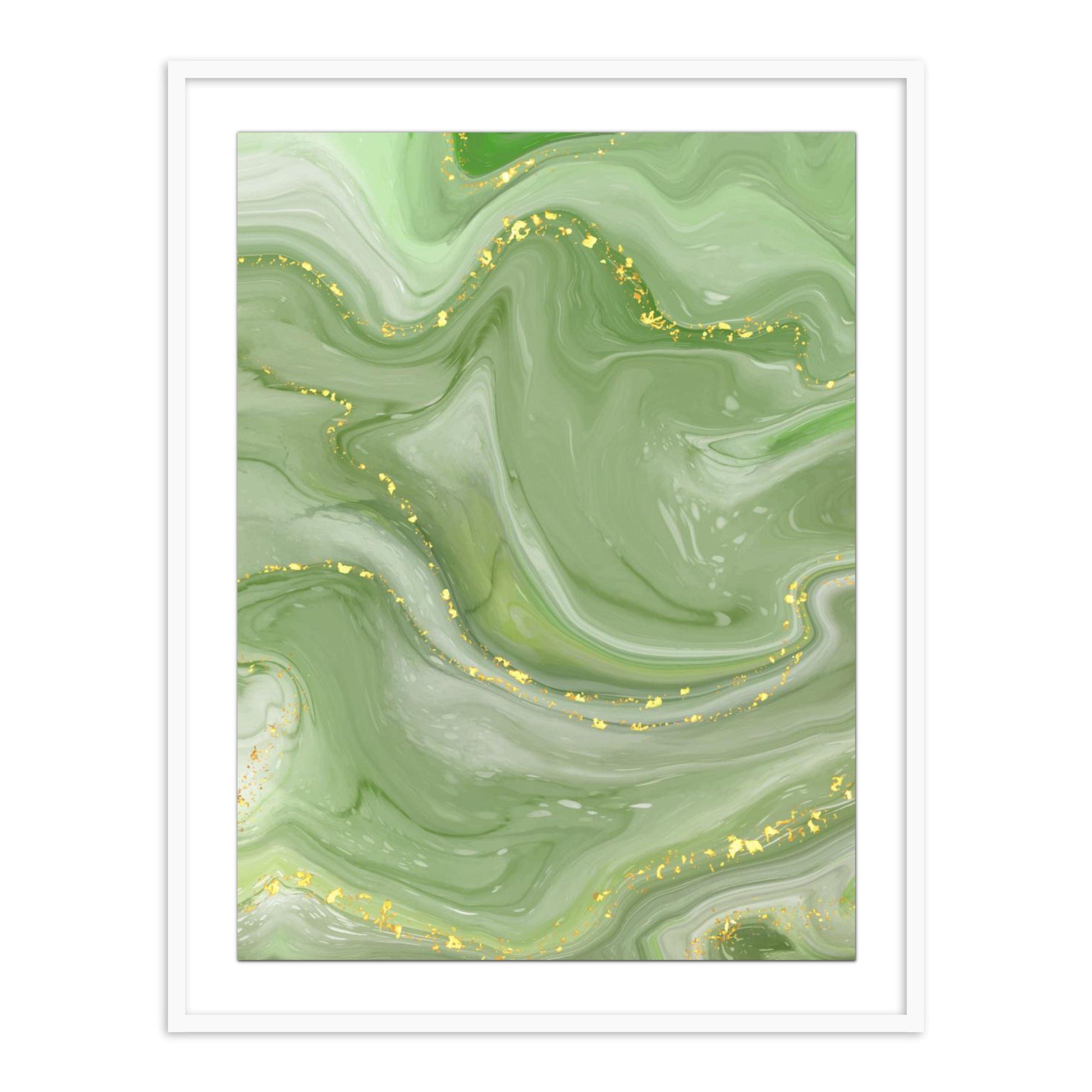 Buy Frames - Colorfull Green Ripple Abstract Wall Art Painting Frame For Living Room Bedroom and Home Decor by The Atrang on IKIRU online store