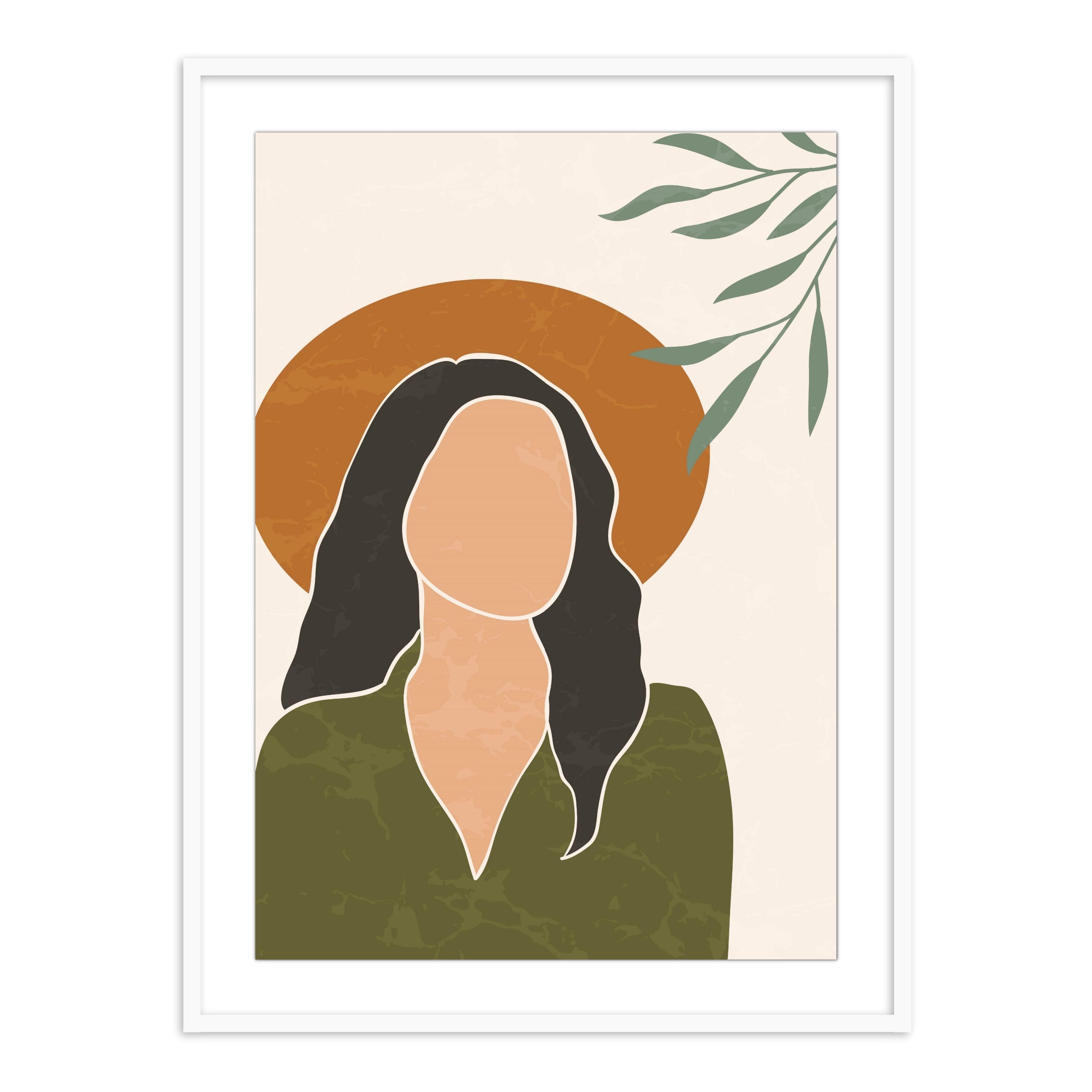 Buy Frames - Colorfull Women Painting Framed Wall Art For Living Room Bedroom and Home Decor-Divine Beauty I by The Atrang on IKIRU online store