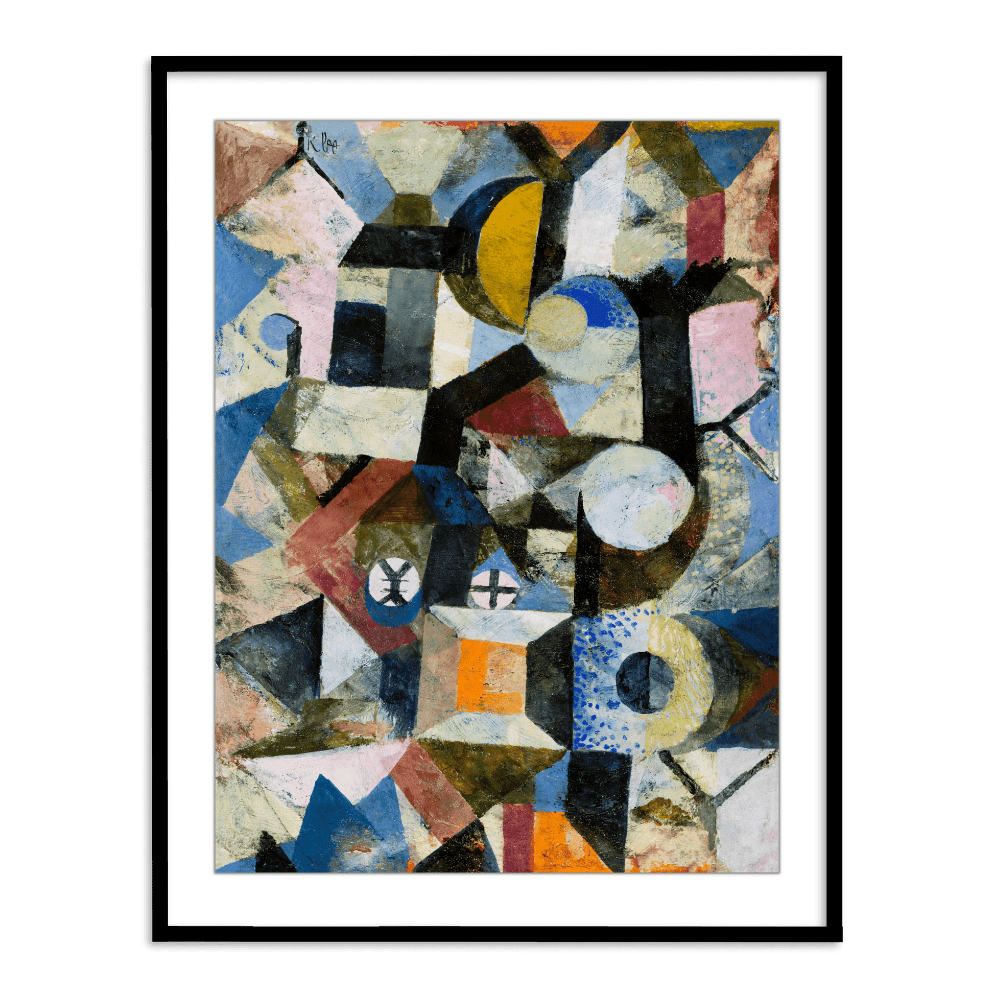 Buy Frames - Composition with the Yellow Half-Moon and the Y by Paul Klee - Abstract Painting by The Atrang on IKIRU online store