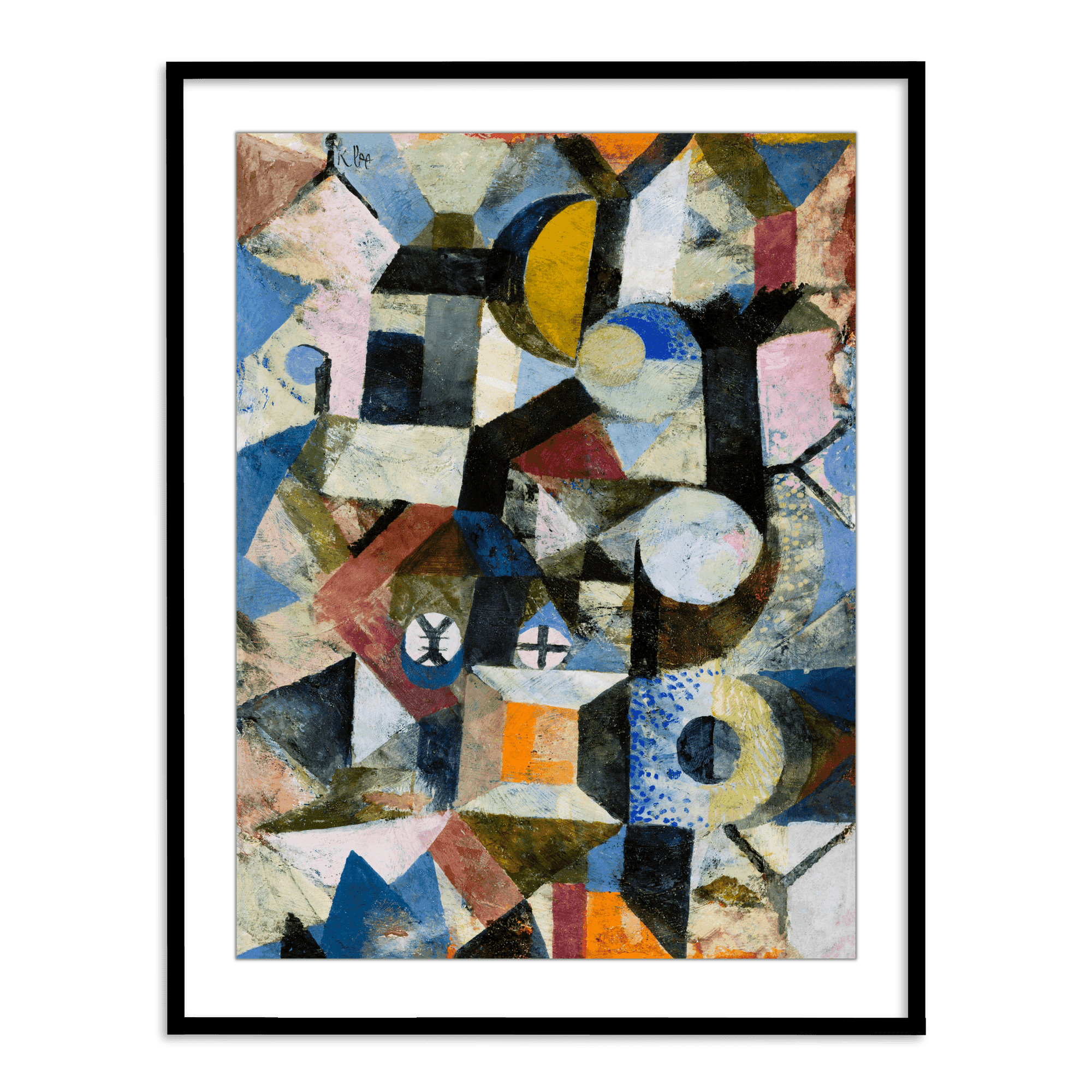 Buy Frames - Composition with the Yellow Half-Moon and the Y by Paul Klee - Abstract Painting by The Atrang on IKIRU online store