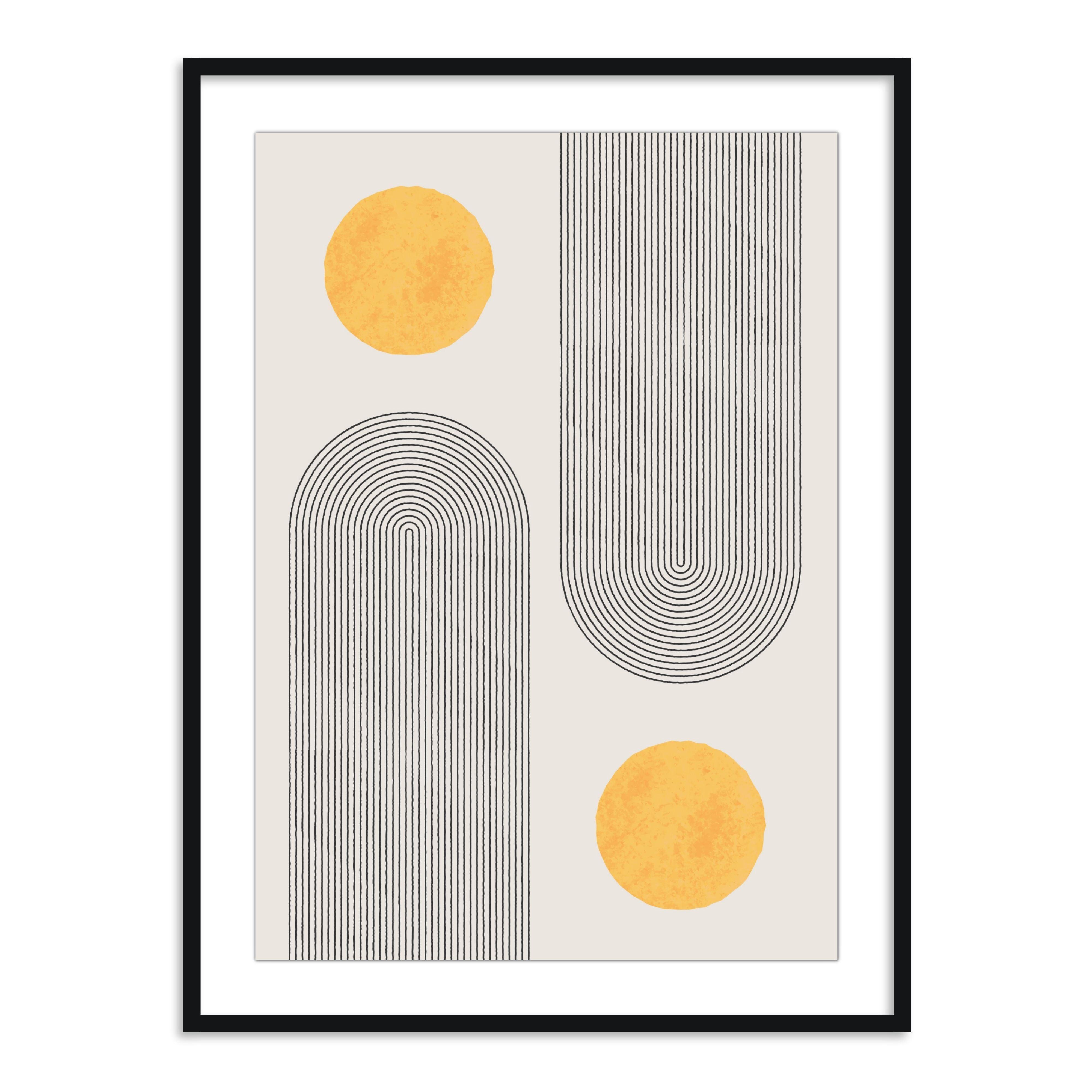 Buy Frames - Geometric Capsule Wall Art Framed Painting For Living Room Bedroom and Home Decor by The Atrang on IKIRU online store